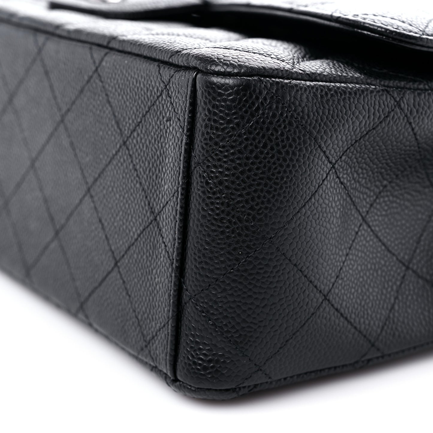 Caviar Quilted Maxi Double Flap Black