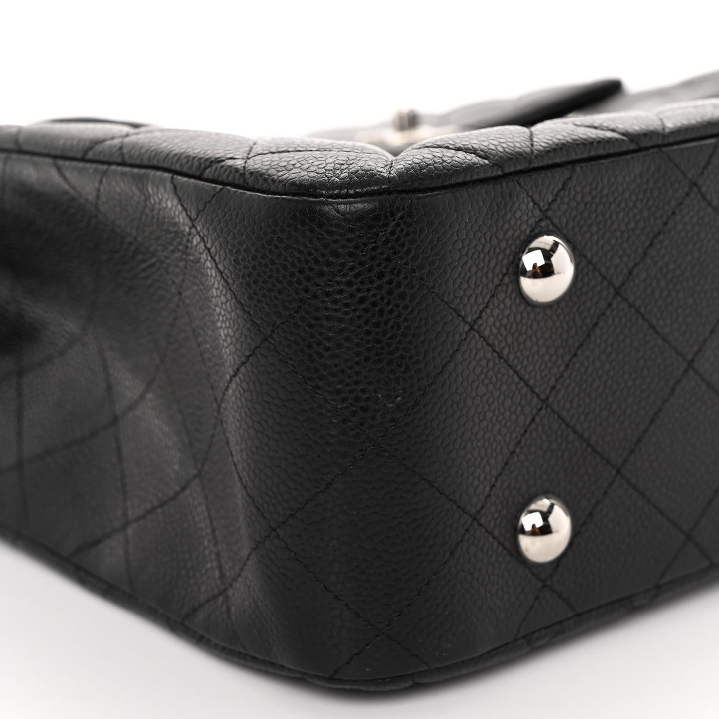 Caviar Quilted Flap Tote Black