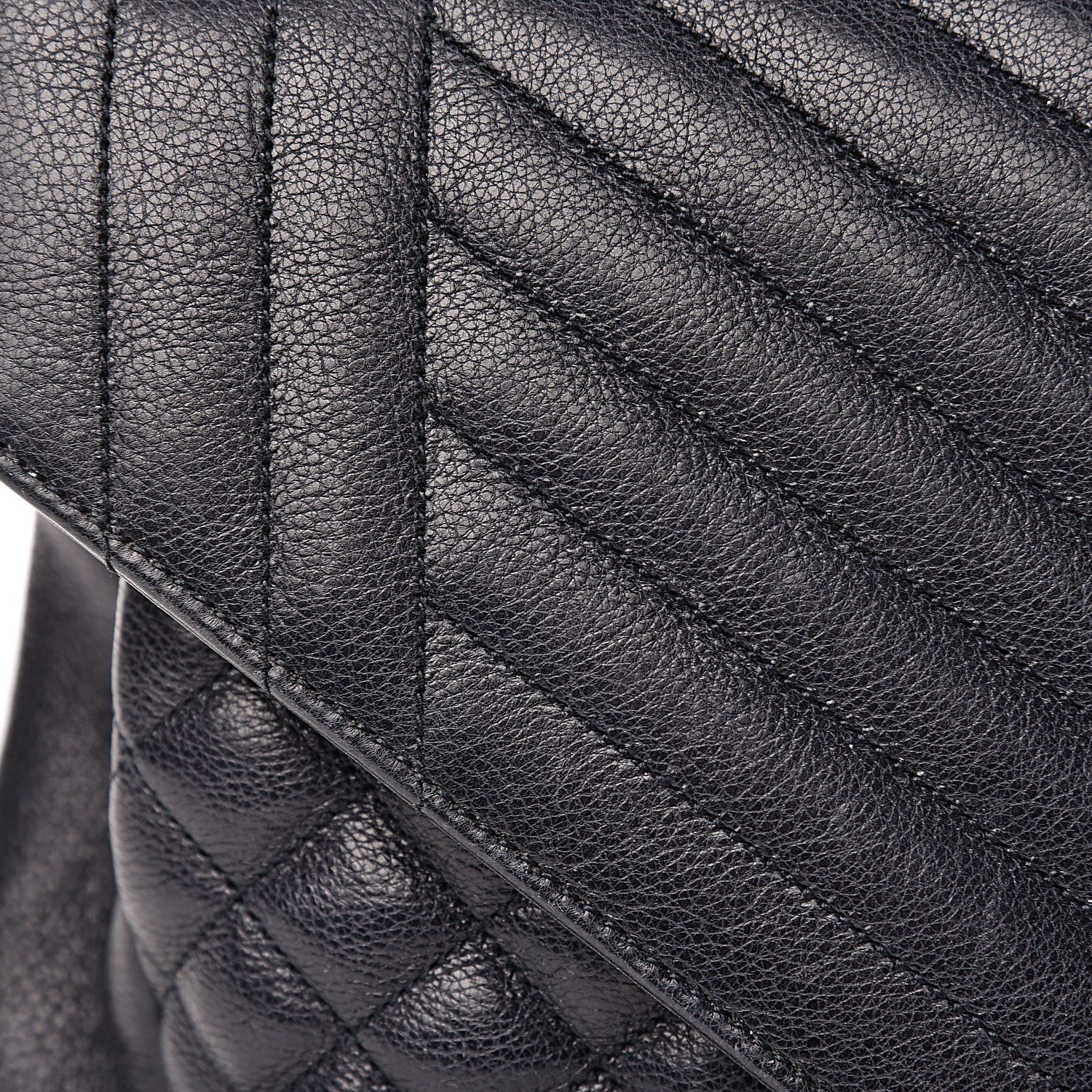 Saint Laurent Calfskin Mixed Matelasse Triquilt Large Monogram Envelope Satchel Deep Marine 12 of 25