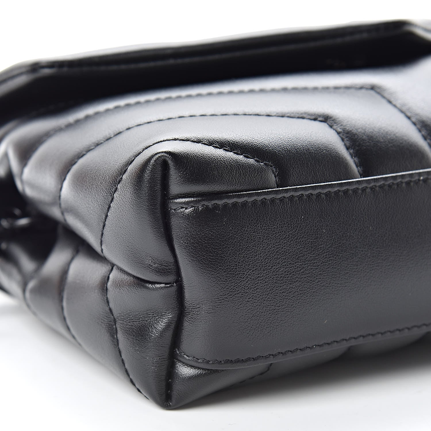 Saint Laurent Calfskin Y Quilted Monogram Toy Loulou Crossbody Bag Black 10 of 11