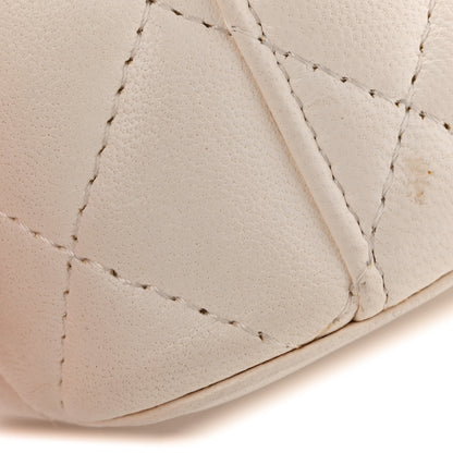 Chanel Lambskin Quilted Mini Vanity Case With Chain White 13 of 15