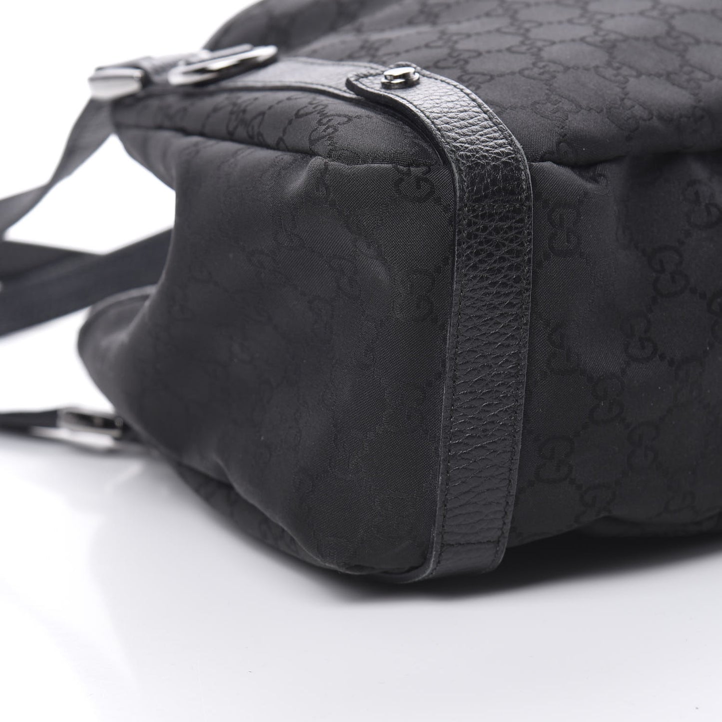 Nylon Monogram Medium Abbey Shoulder Bag Black