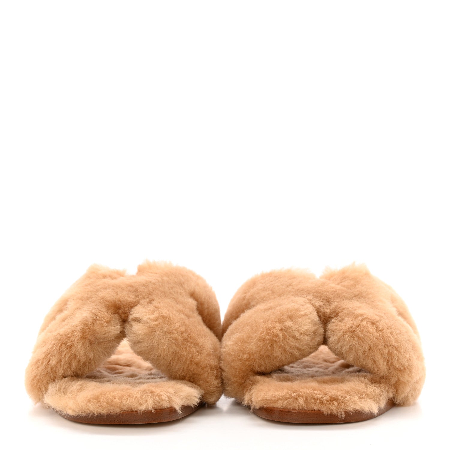 Hermes Woolskin Oran Sandals 39.5 Beige Argile 2 of 8