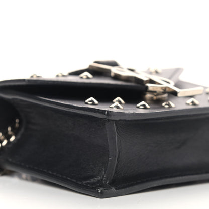 Saint Laurent Calfskin Monogram Studded Mini Candy Crossbody Black 8 of 11