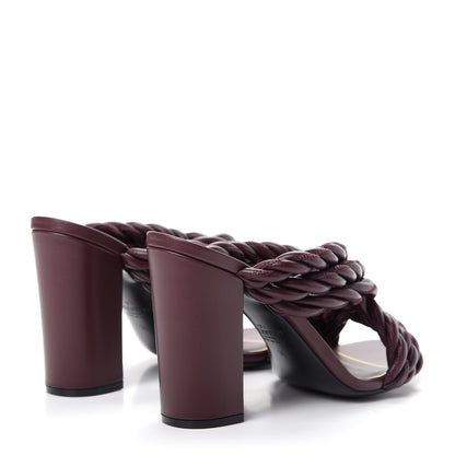 Valentino Garavani Nappa Crisscross Rope Slide Sandals 36 Rubin 4 of 10