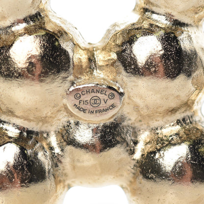 Chanel Pearl CC Brooch Pin Gold 6 of 9