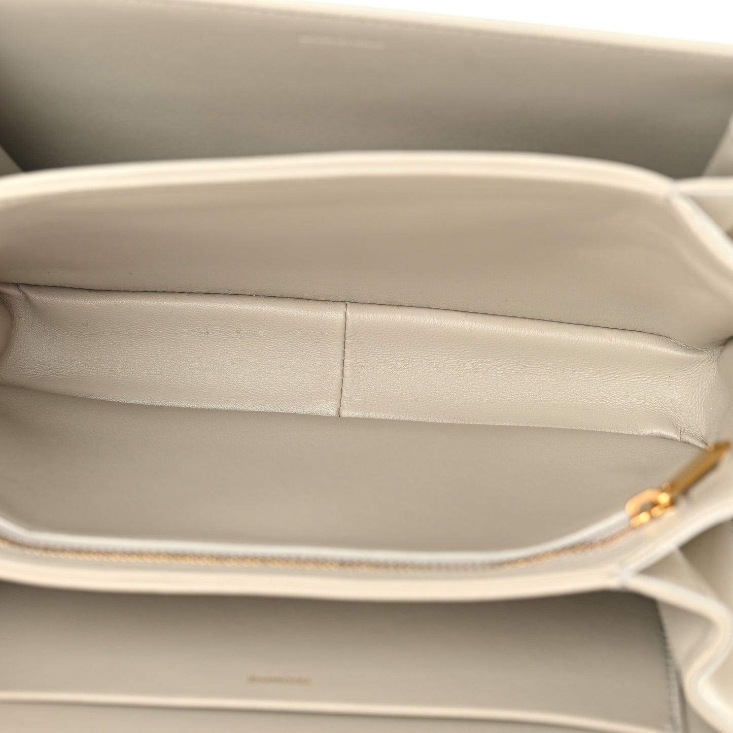 Shiny Calfskin Medium Triomphe Chalk