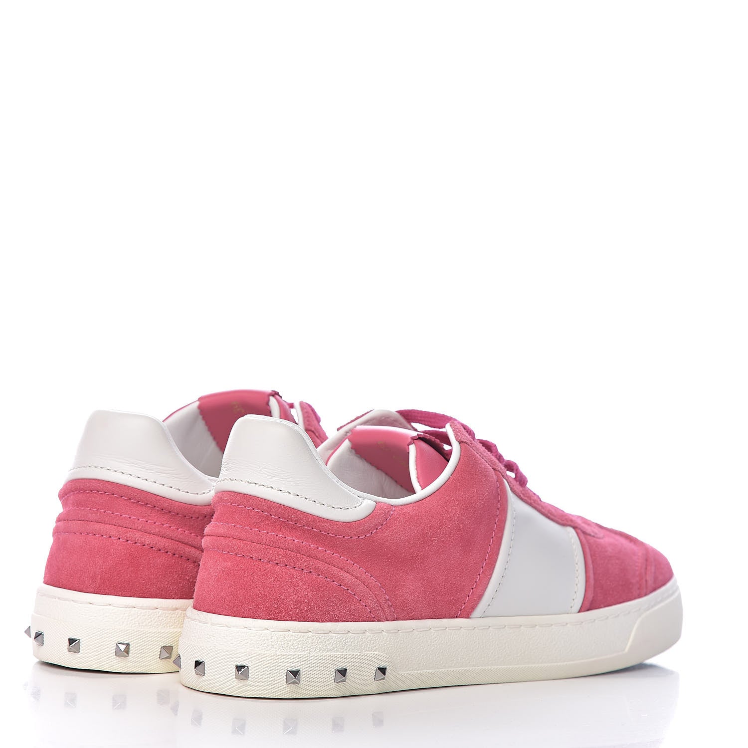 Valentino Garavani Suede Womens Flycrew Sneakers 39 Shadow Pink Optic White 4 of 13