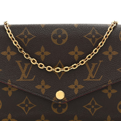 Louis Vuitton Monogram Pochette Felicie Chain Wallet Fuchsia 8 of 10