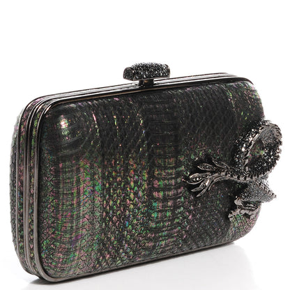 Judith Leiber Python Crystal Dragon Minaudière Evening Clutch 3 of 7