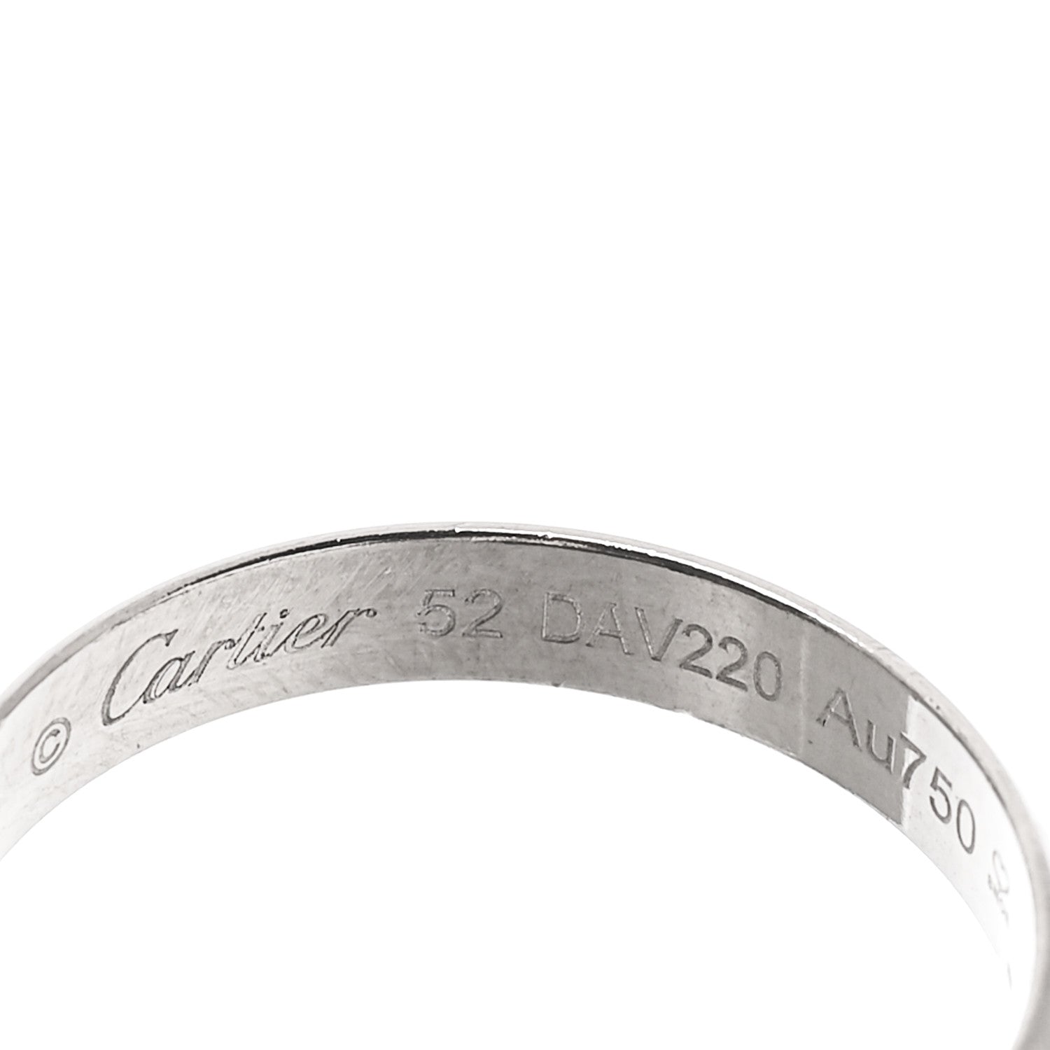 Cartier 18K White Gold Classic Trinity Ring 52 6 4 of 4