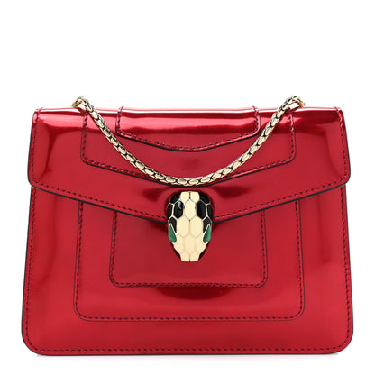 Bulgari Patent Serpenti Forever Crossbody Red 1 of 10