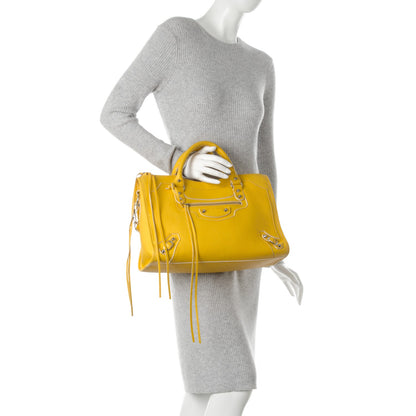 Balenciaga Supple Grained Calfskin Classic Silver Hardware Highlight City Jaune Soleil 2 of 8