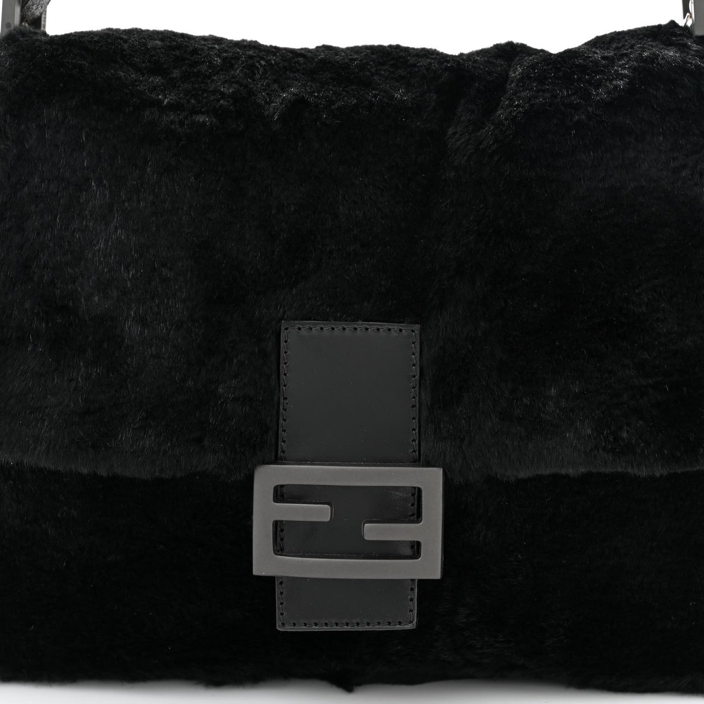Rabbit Fur Mama Baguette Black