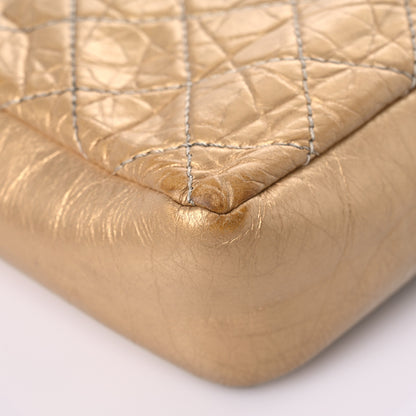 Chanel Metallic Aged Calfskin Quilted CC Square Flap Light Gold 10 of 33