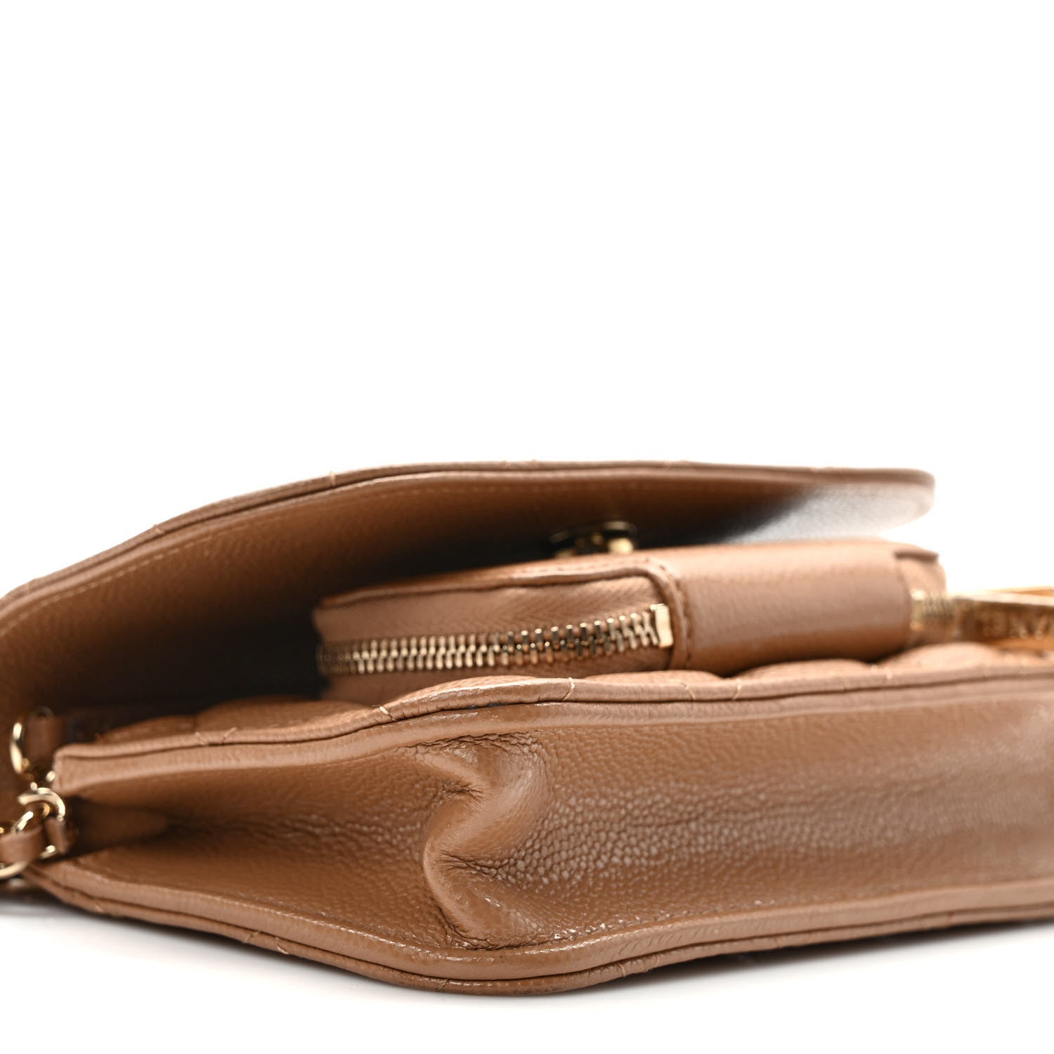 Chanel Caviar Quilted Business Affinity Clutch With Chain Flap Dark Beige 9 of 11