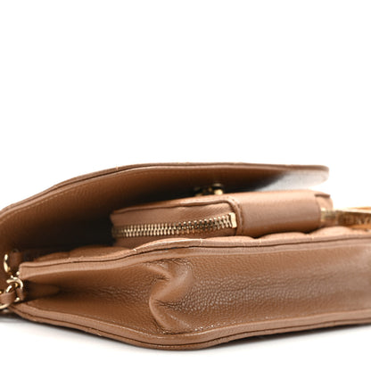 Chanel Caviar Quilted Business Affinity Clutch With Chain Flap Dark Beige 9 of 11