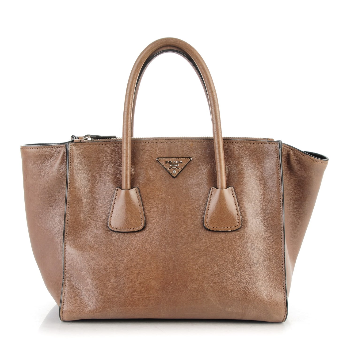 Glace Calf Twin Pocket Tote Argilla