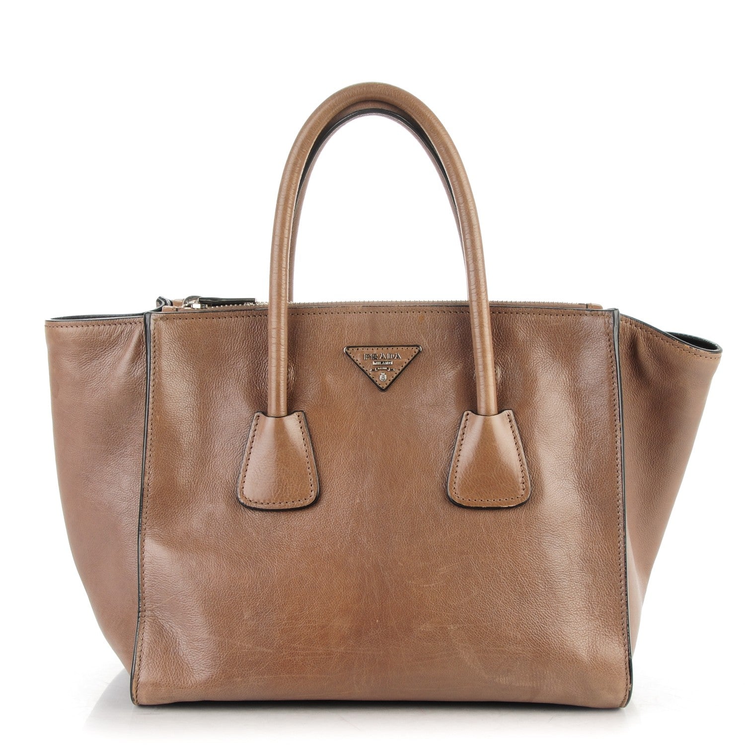 Prada Glace Calf Twin Pocket Tote Argilla 1 of 9