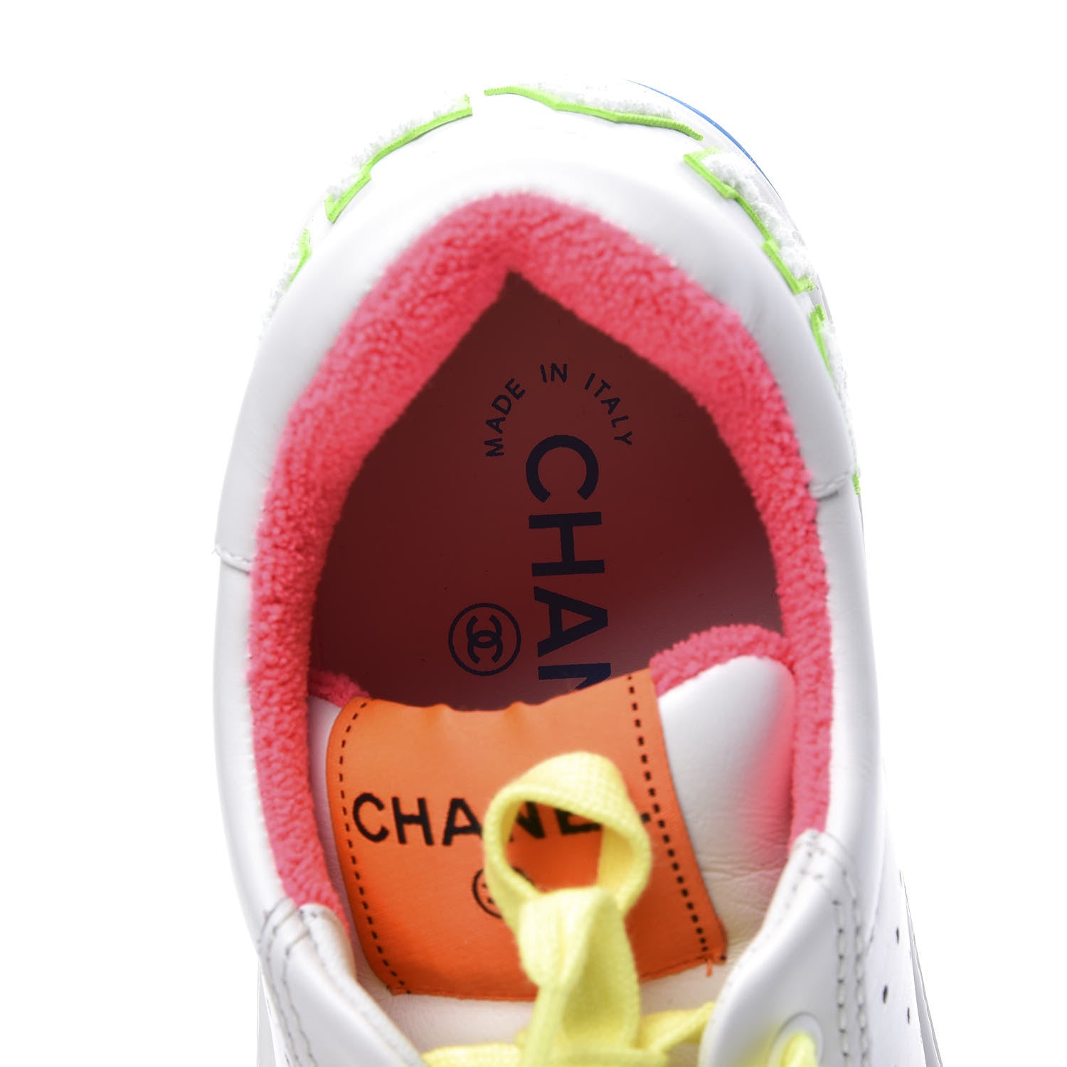 Chanel Calfskin Womens Logo Sneakers 39 White Multicolor 8 of 11