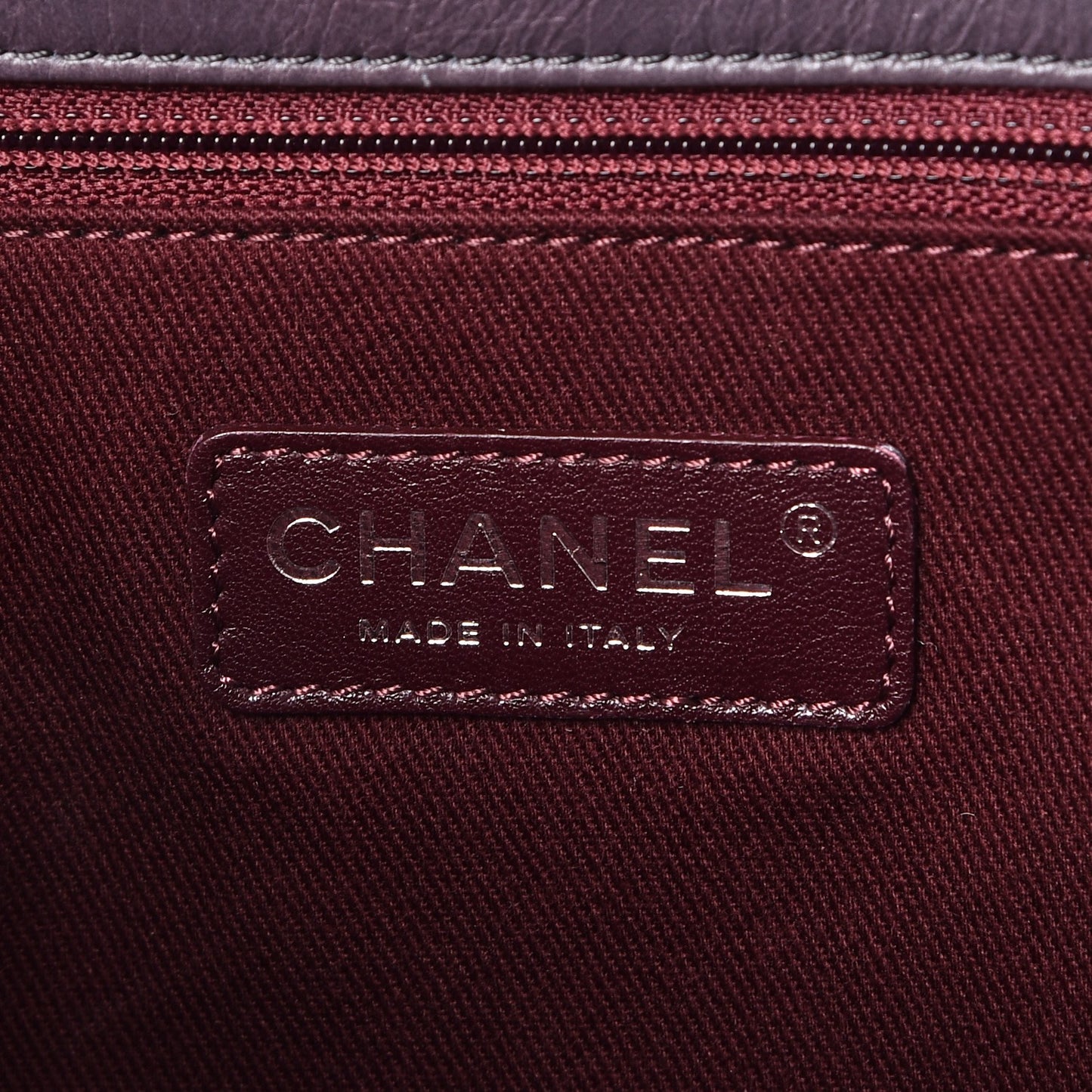 Calfskin Quilted Large CC Enchained Accordion Flap Grey