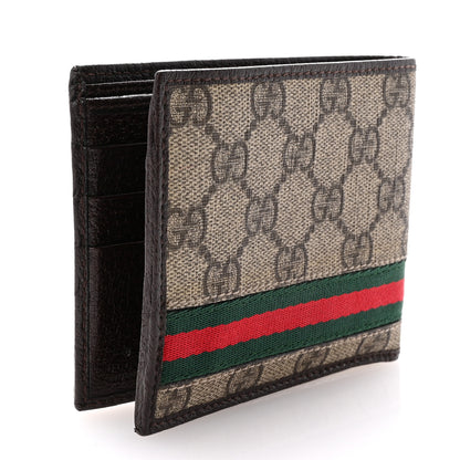 Gucci GG Plus Monogram Web Bi-Fold Wallet Dark Brown 3 of 6