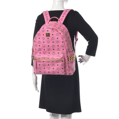 MCM Visetos Medium Side Studs Stark Backpack Pink 2 of 10