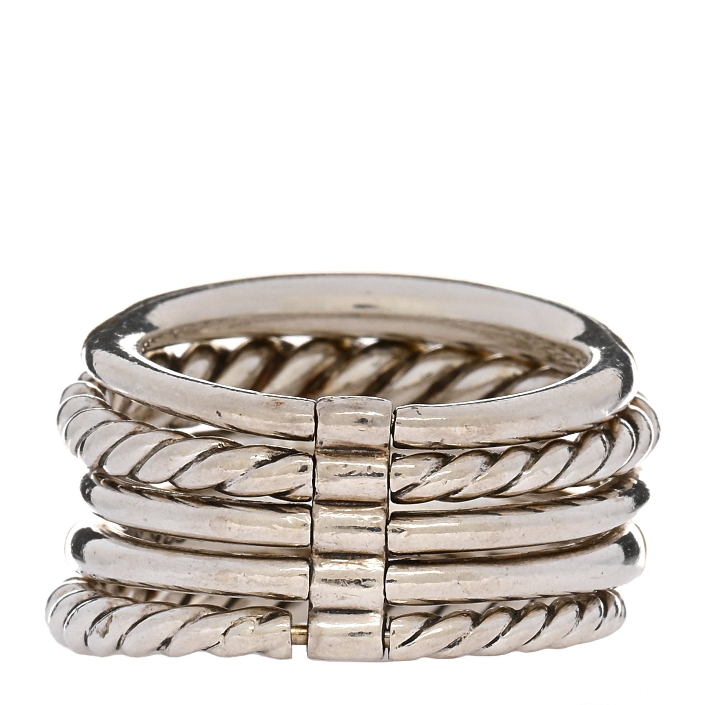 Sterling Silver 18K Yellow Gold Wide Pure Form Ring 54 7