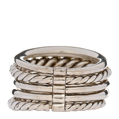 David Yurman Sterling Silver 18K Yellow Gold Wide Pure Form Ring 54 7 3 of 4