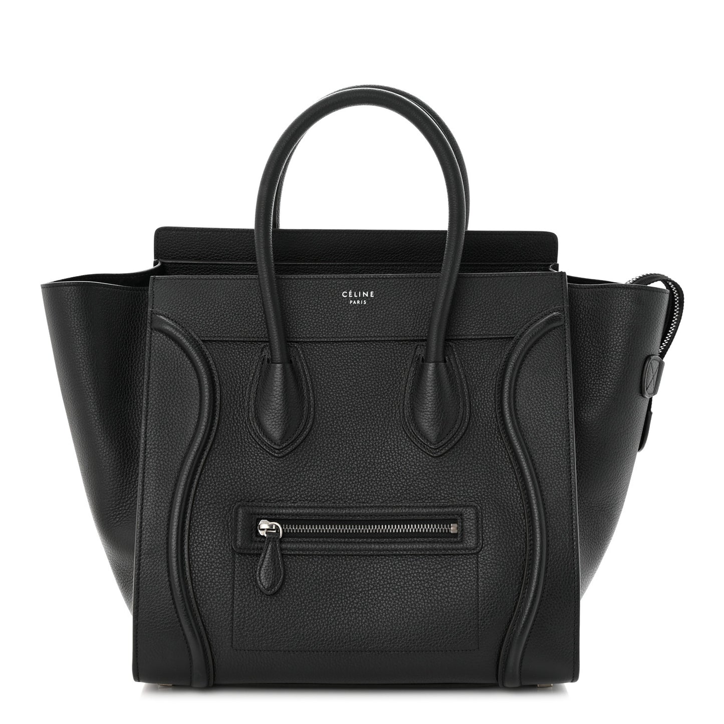 Drummed Calfskin Mini Luggage Black
