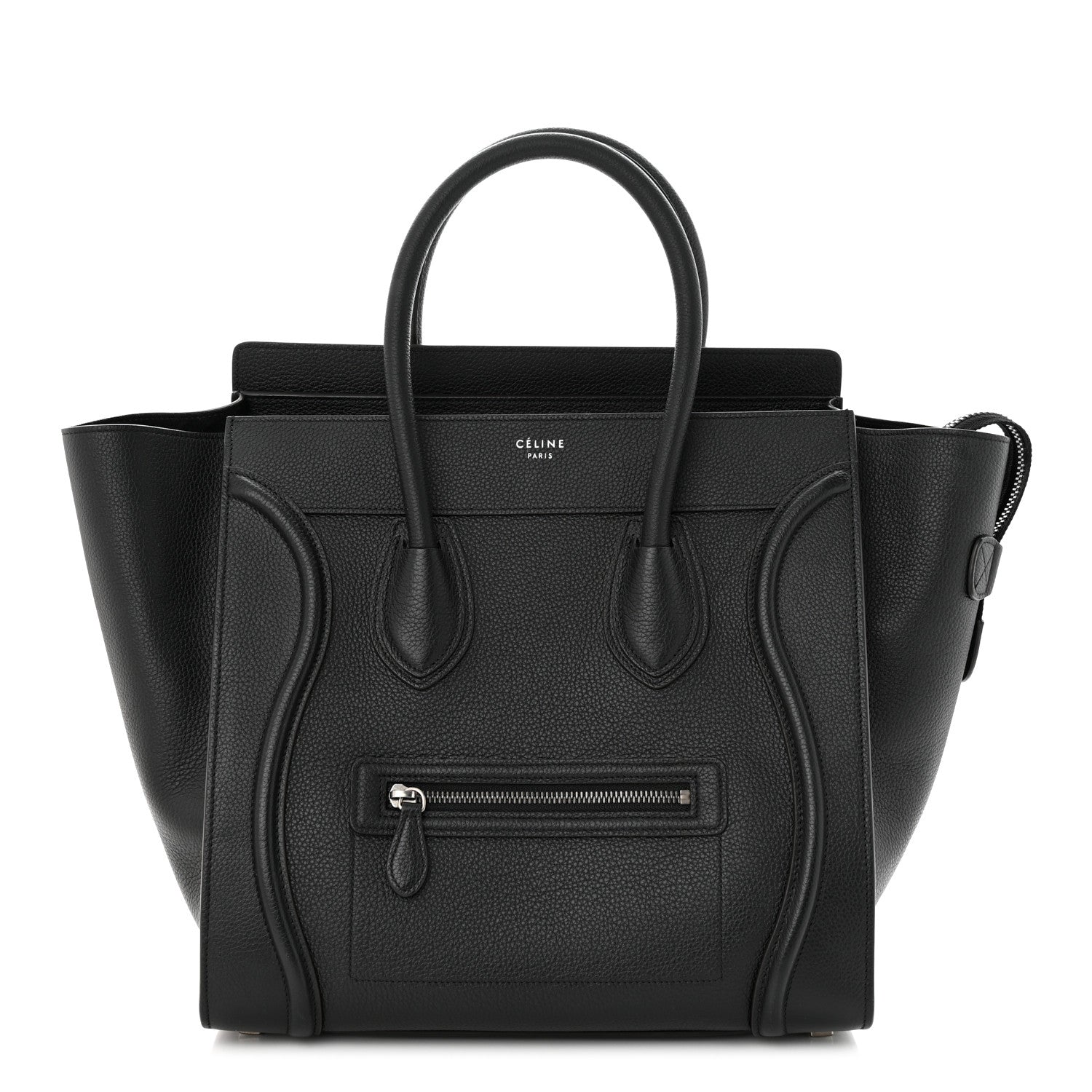 Celine Drummed Calfskin Mini Luggage Black 1 of 9