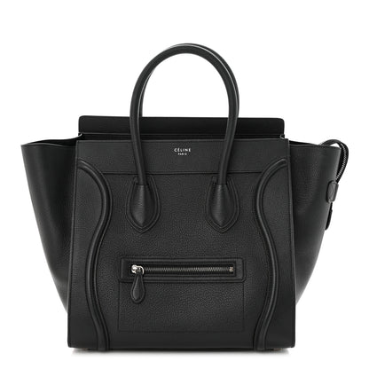 Celine Drummed Calfskin Mini Luggage Black 1 of 9