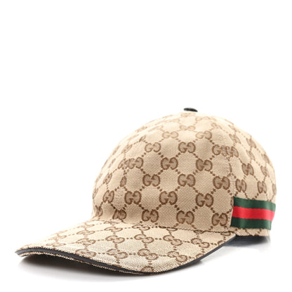 Gucci Monogram Web Baseball Hat M Beige Cocoa 1 of 9