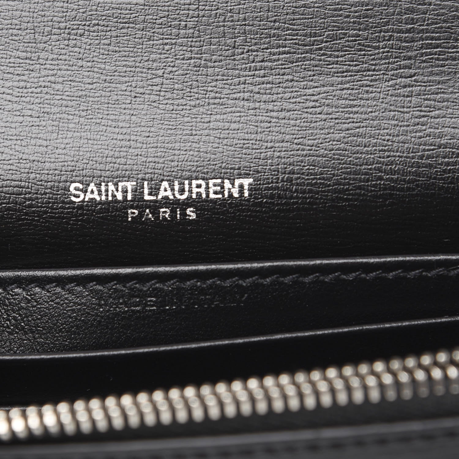 Saint Laurent Calfskin Monogram Sunset Chain Wallet Black 5 of 9