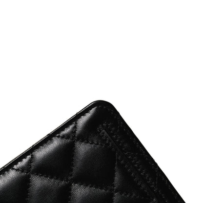 Chanel Lambskin Quilted Mini Camellia Bow Wallet On Chain WOC Black 11 of 20