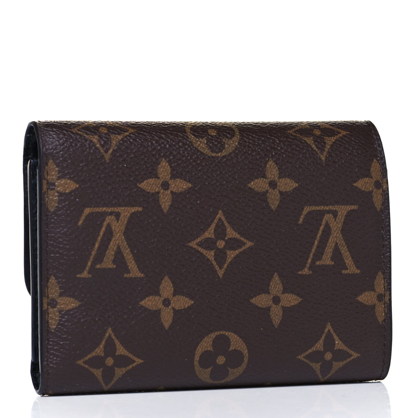 Monogram Flower Lock Compact Wallet Black
