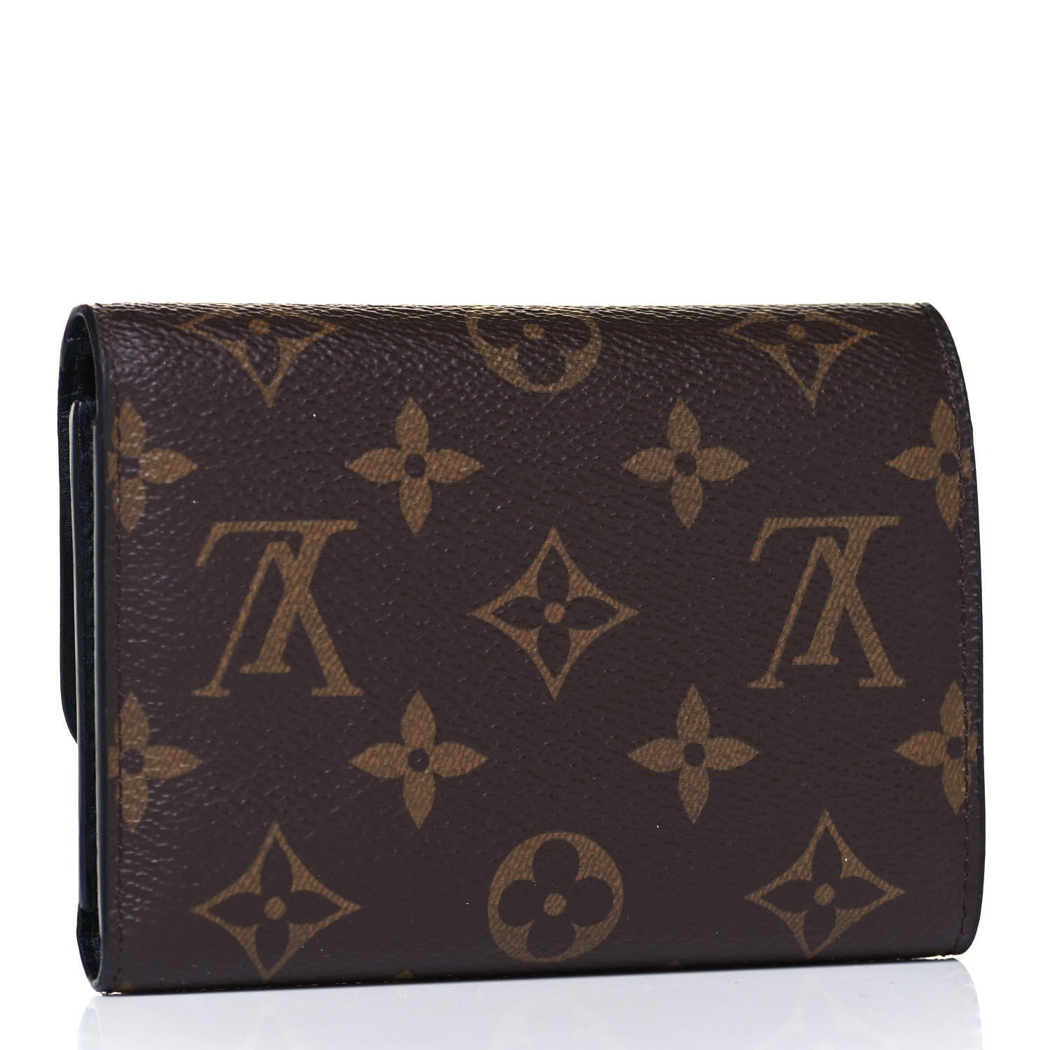 Louis Vuitton Monogram Flower Lock Compact Wallet Black 3 of 7