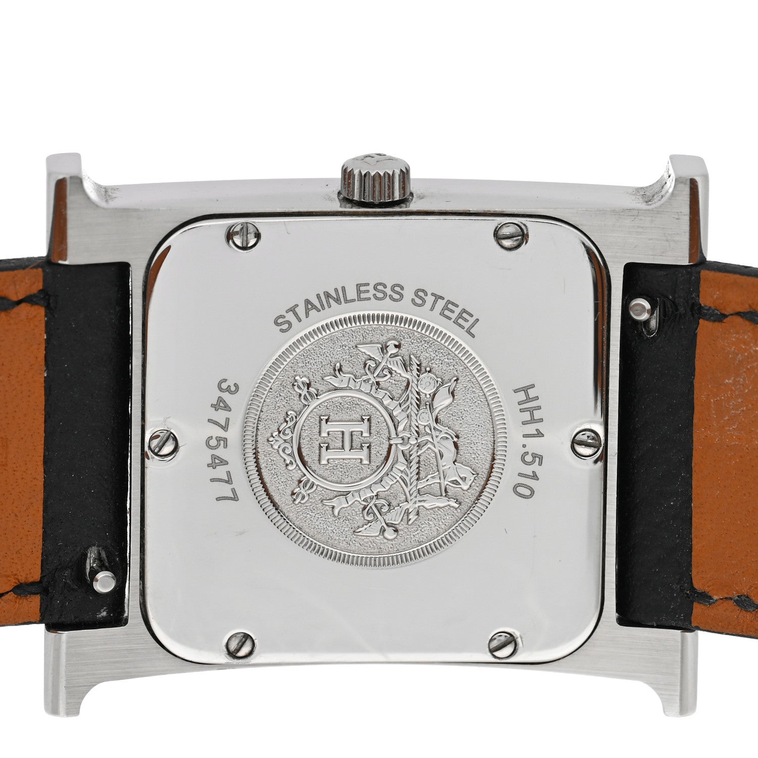 Hermes Stainless Steel Epsom 26mm Heure H Hour Quartz Watch Noir 4 of 5