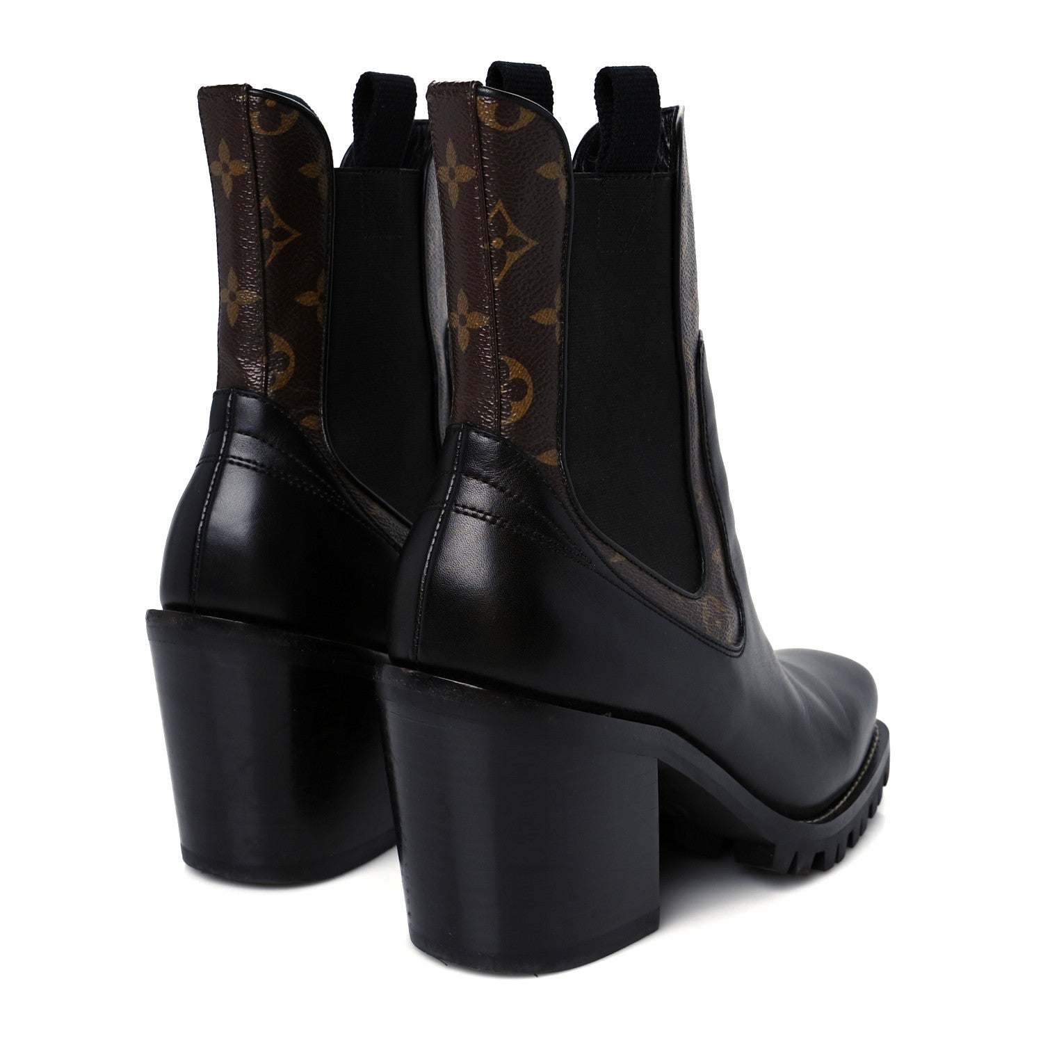 Louis Vuitton Patent Monogram Limitless Ankle Boots 41 Black 5 of 9