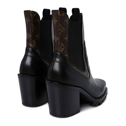 Louis Vuitton Patent Monogram Limitless Ankle Boots 41 Black 5 of 9