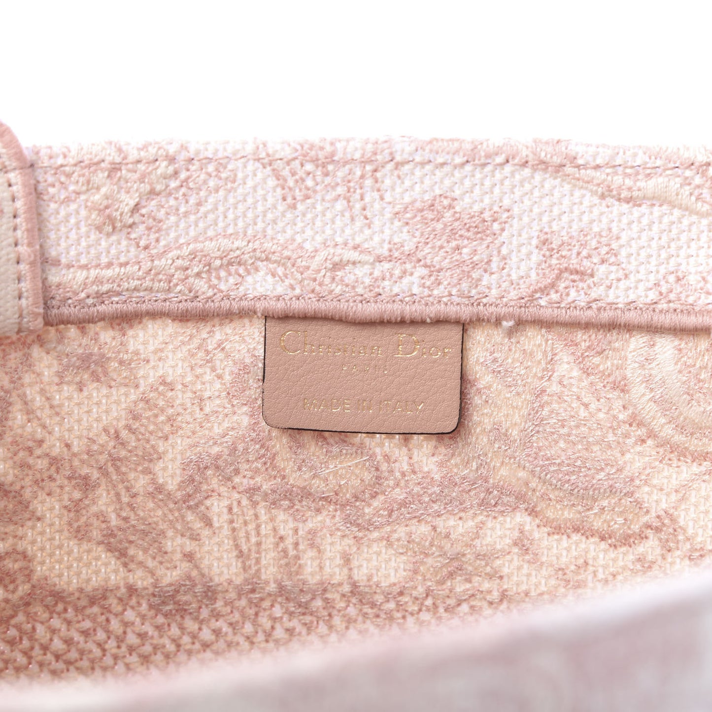 Canvas Embroidered Medium Dioriviera Toile De Jouy Book Tote Rose