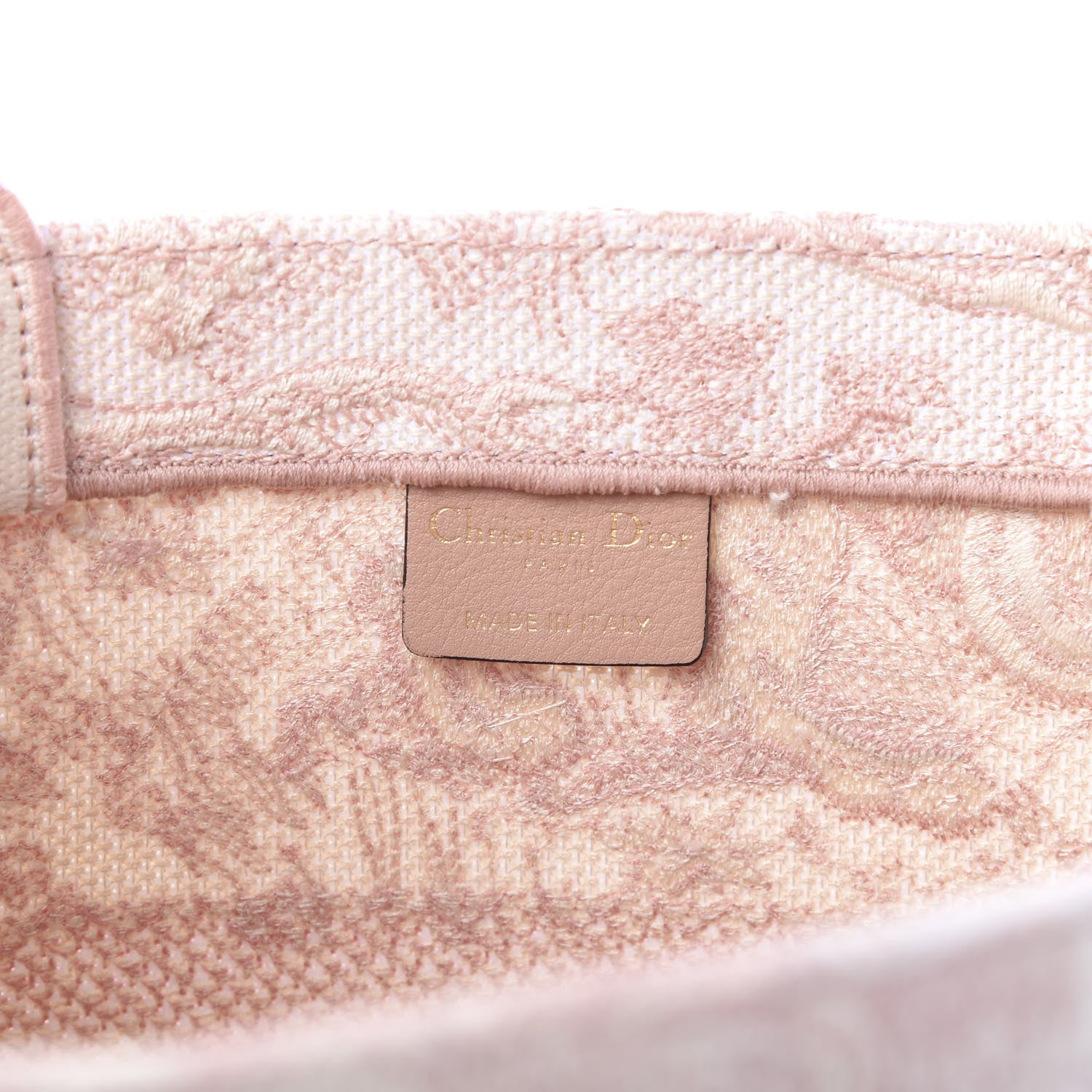 Christian Dior Canvas Embroidered Medium Dioriviera Toile De Jouy Book Tote Rose 5 of 9