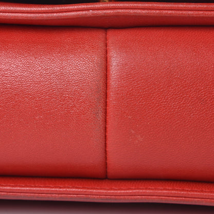 Chanel Lambskin Square Quilted Large Boy Cube Flap Red 16 of 22