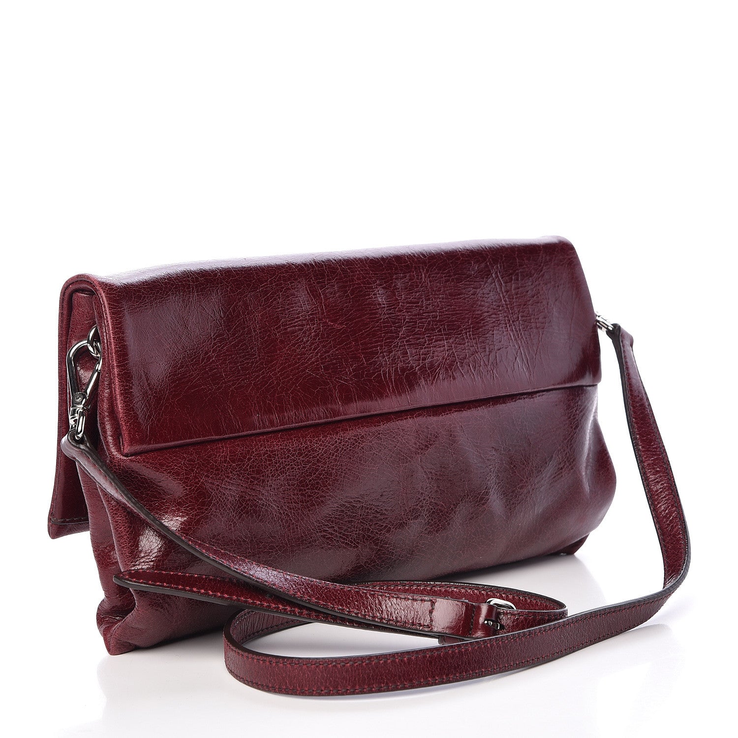 Miu Miu Vitello Shine Clutch Amaranto 3 of 16