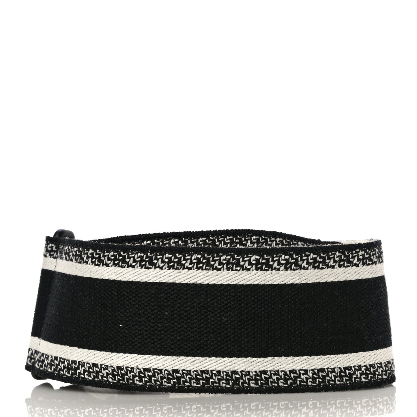 Canvas Embroidered Shoulder Strap Black Ultramatte