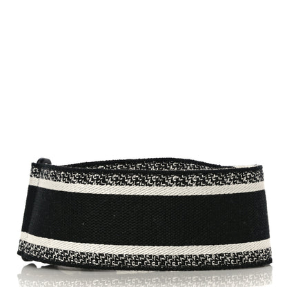 Christian Dior Canvas Embroidered Shoulder Strap Black Ultramatte 3 of 8