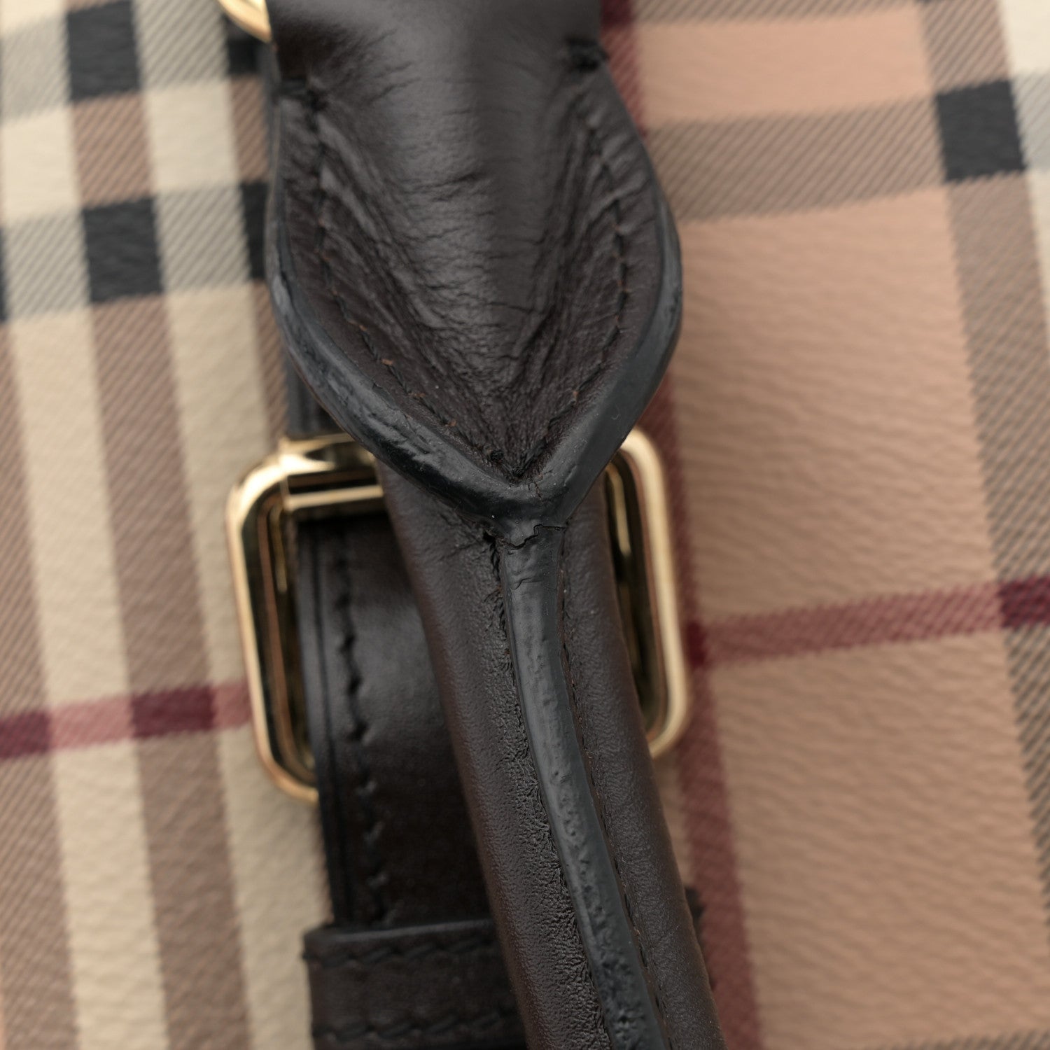 Burberry Haymarket Check Small Northfield Tote Chocolate 14 of 14