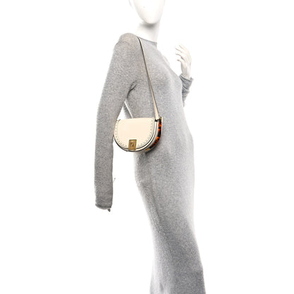 Fendi Vitello King Plexiglass Moonlight Shoulder Bag White Ice 2 of 10