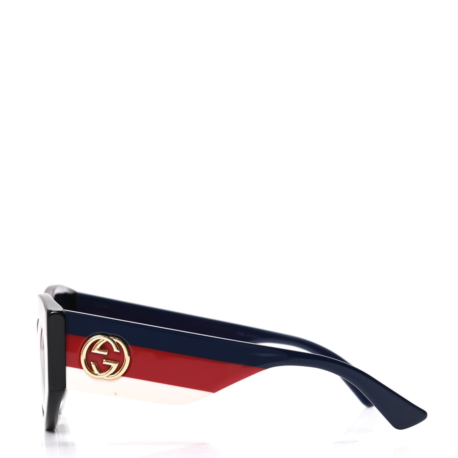 Gucci Acetate Oversized Rectangle Frame Web Sunglasses GG 0275/S Black 3 of 8