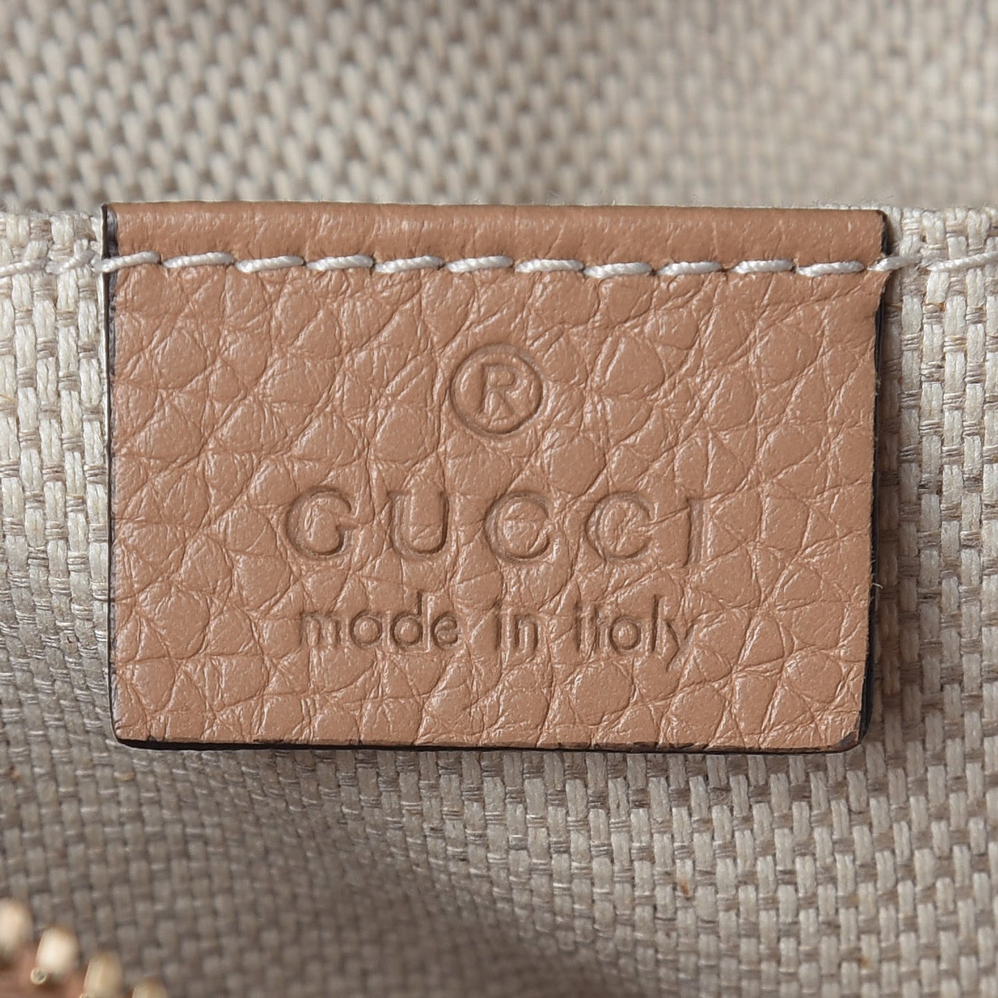 Pebbled Calfskin Small Soho Disco Bag Rose Beige
